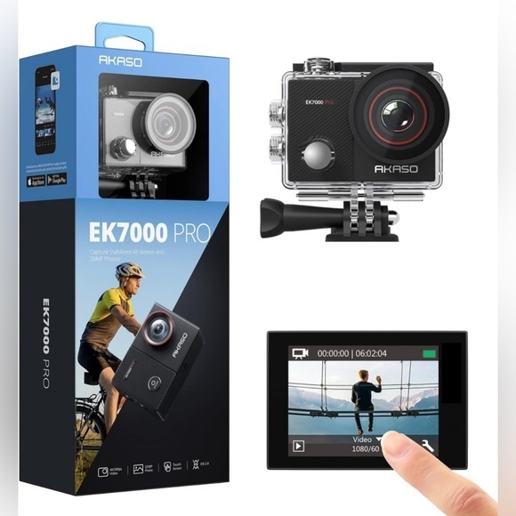 AKASO EK7000 Pro 4K Action Camera w/ Touch Screen EIS 131ft Waterproof Camera - Picture 1 of 8
